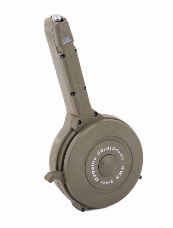 Glock compatible 9mm 50rd Dark O.D. Green Drum - Image 3