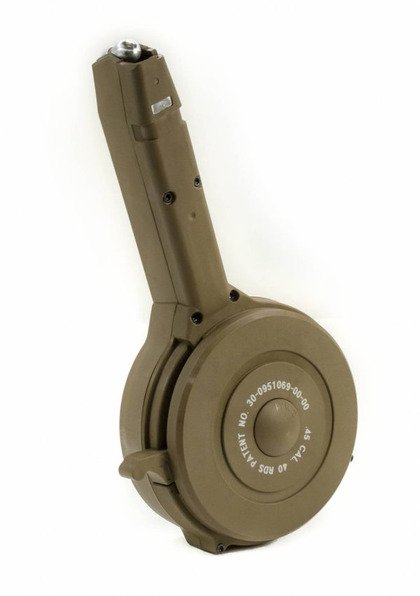 GLOCK Compatible .45 Cal 40rd Drum - Desert Tan