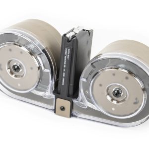 AR-15 100 Round Dual Drum Magazine .223/5.56 with Reinforced Feed Lips in Desert Tan