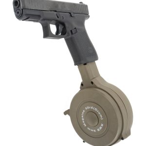 Glock compatible 9mm 50rd Dark O.D. Green Drum