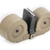 AR-15 100 Round Dual Drum Magazine .223/5.56 with Reinforced Feed Lips in Desert Tan - Image 3