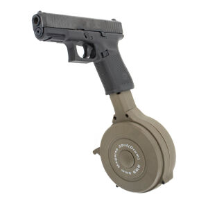 Glock compatible 9mm 50rd Dark O.D. Green Drum