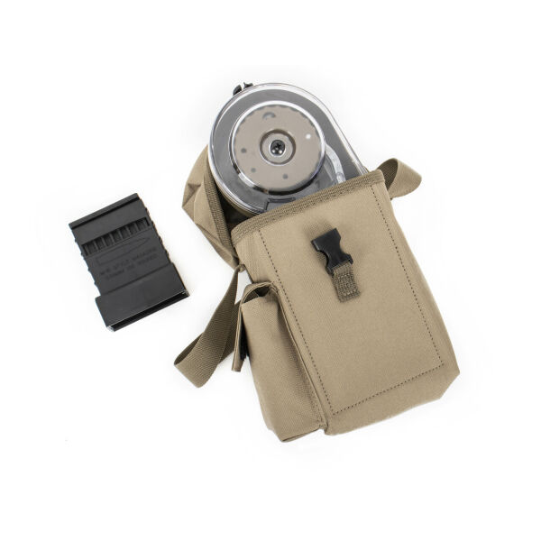 AR-15 100 Round Dual Drum Magazine .223/5.56 with Reinforced Feed Lips in Desert Tan - Image 5